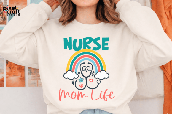 A Brand Designer's Take on the Nurse Mom Life Rainbow SVG File