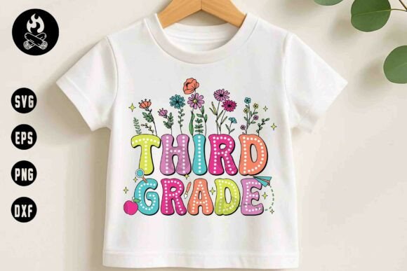 A Cheerful Third Grade SVG for T-Shirt Designs & Brand Graphics