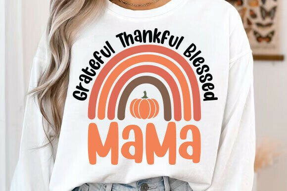 A Mama Fall Rainbow SVG Perfect for Seasonal Graphics and T-Shirt Designs