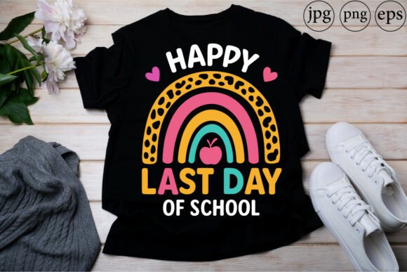 A Practical Review of the Happy Last Day of School Rainbow Design Asset for Graphics and T-Shirt Designs