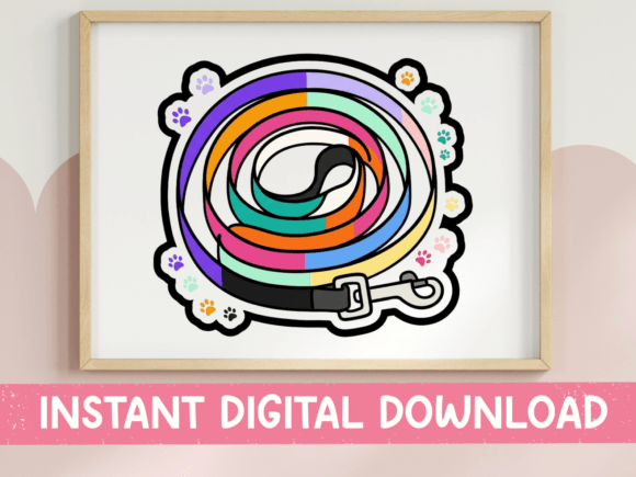 A Rainbow Dog Leash Design for Joyful Embroidery Projects