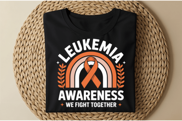 A Vibrant Leukemia Ribbon Graphic for Crafters and T-Shirt Designs
