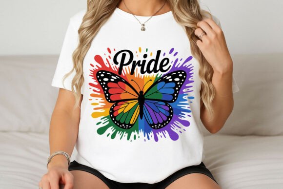 Beyond the T-Shirt: The Colorful Pride Butterfly with Splatter as a Branding Asset
