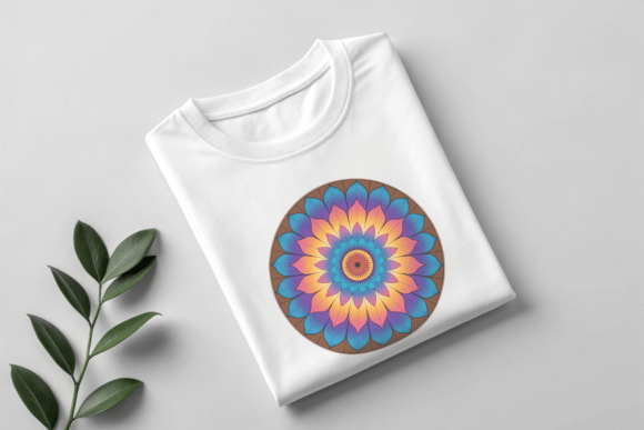 Boho Lotus Mandala Graphics for T-Shirt Designs and Crafting