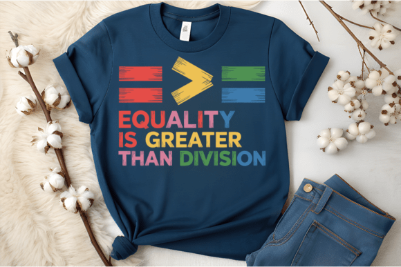 Evaluating the Equality is Greater Than Division T-Shirt Graphic