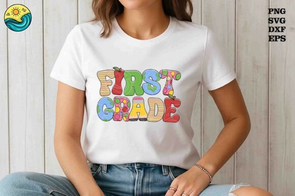 First Grade Rainbow SVG Design for Brand Graphics and Packaging