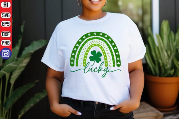 Lucky Rainbow Graphics for T-Shirt Designs & Seasonal Branding