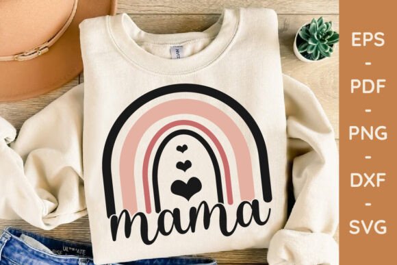 Mama Rainbow SVG Cut: A Graphic Asset for T-Shirt Designs