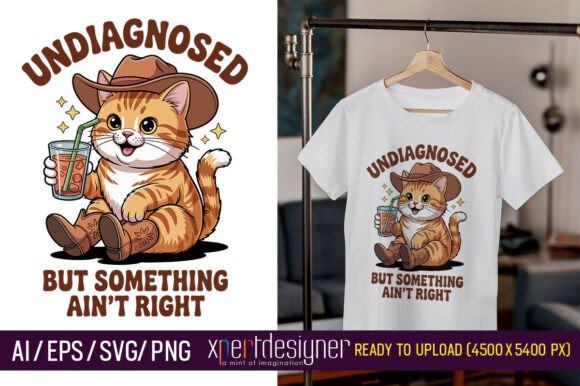 Reviewing the Cowboy Cat T-Shirt Graphic for Commercial Use