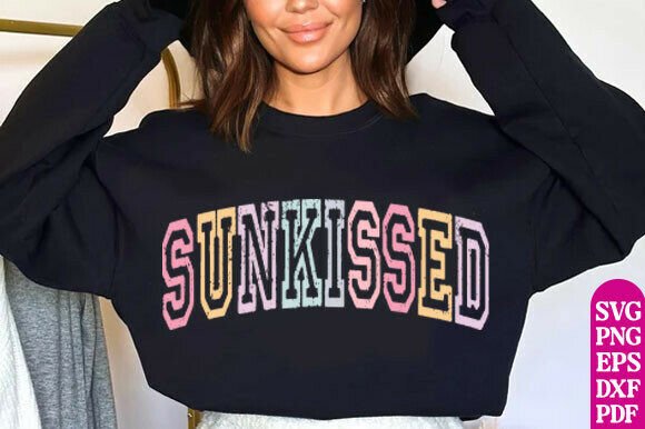 Sunkissed Rainbow Distressed Graphics for T‑Shirt Designs