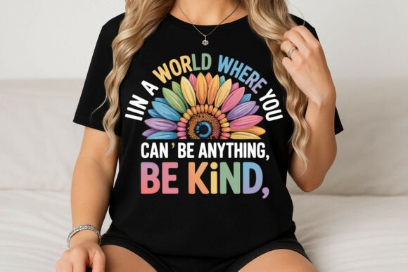 World Where Be Kind Rainbow T-Shirt Graphics
